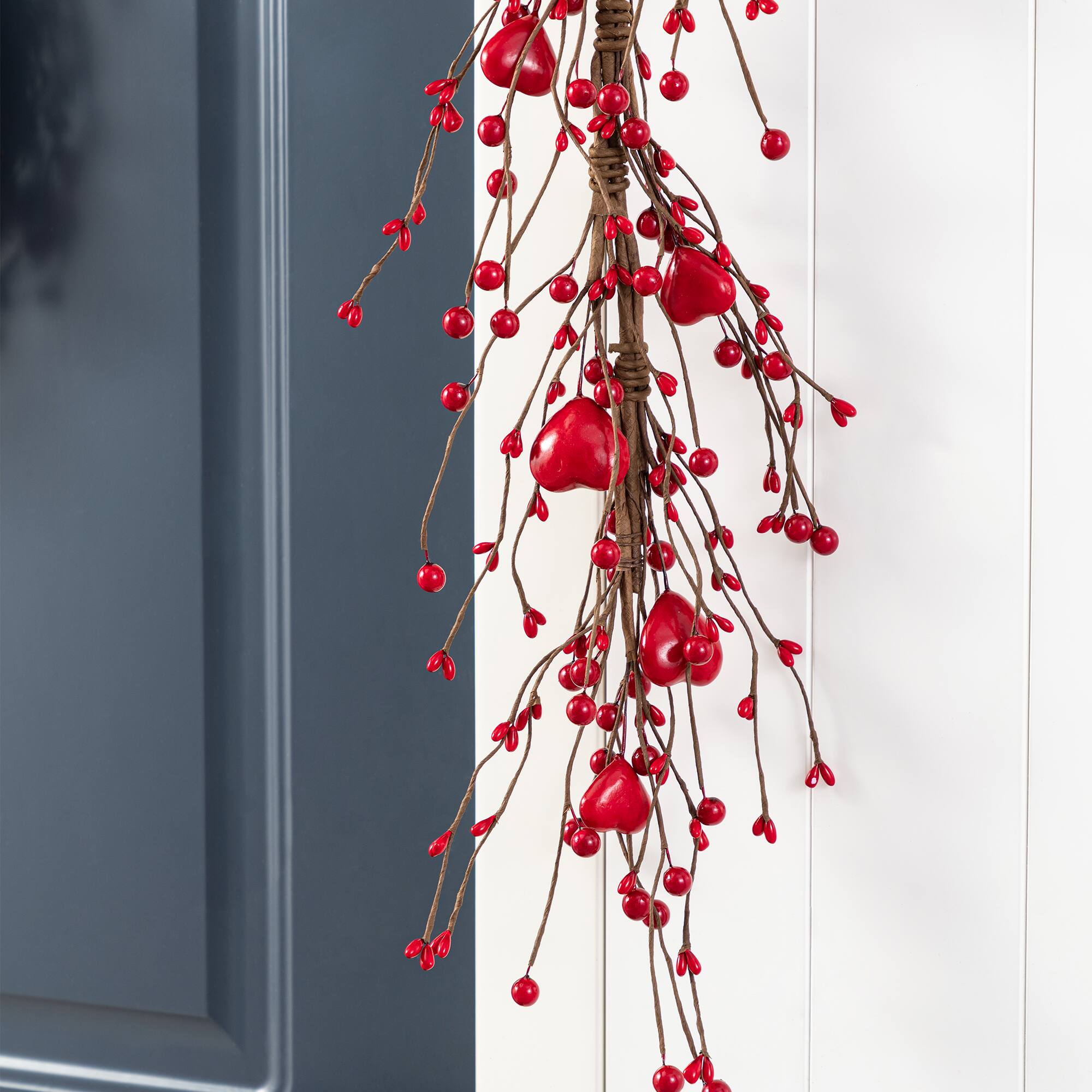 Glitzhome® 6ft Valentine's Red Berry Garland
